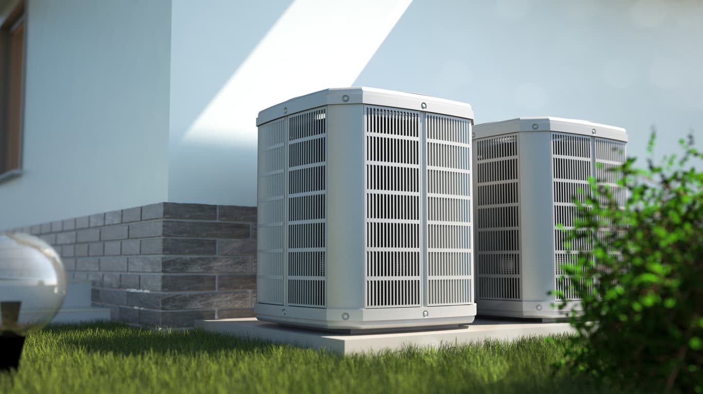 two air conditioning units outside